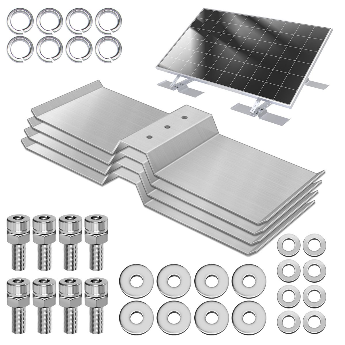 Tripsolar Aluminum Solar Ballasted Plate For Flat Place