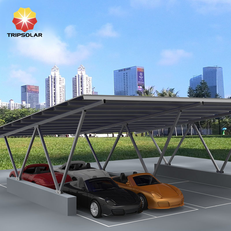 Tripsolar Double Aluminum Solar Carport Mounting