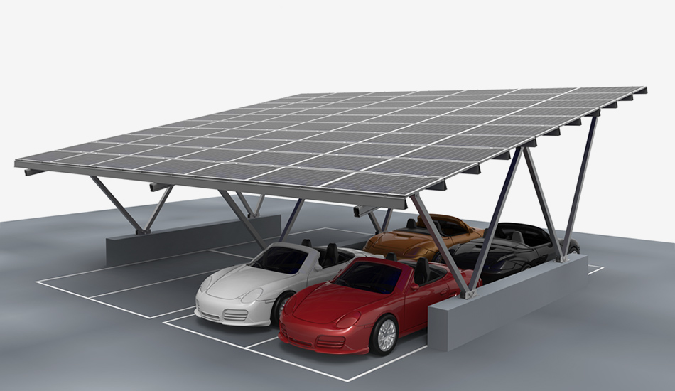 Double Aluminum Solar Carport Mounting Manufacturer | Tripsolar