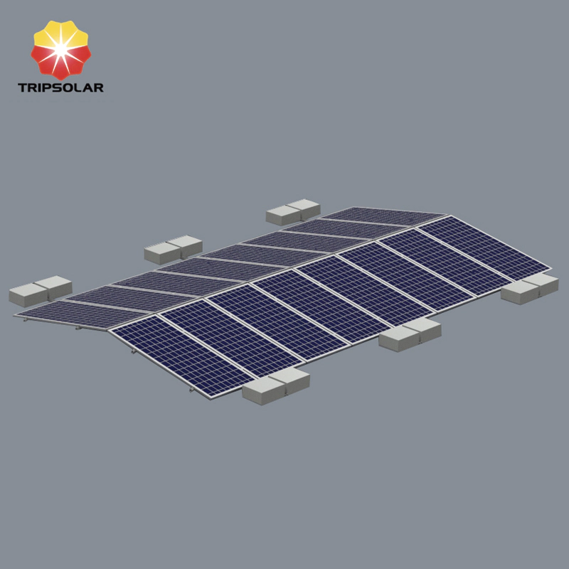 Tripsolar OEM East-West Flat Roof Solar Mounting