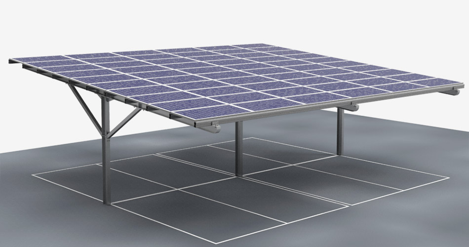 Professional Steel Double Solar Panel Carport Mounting | Tripsolar