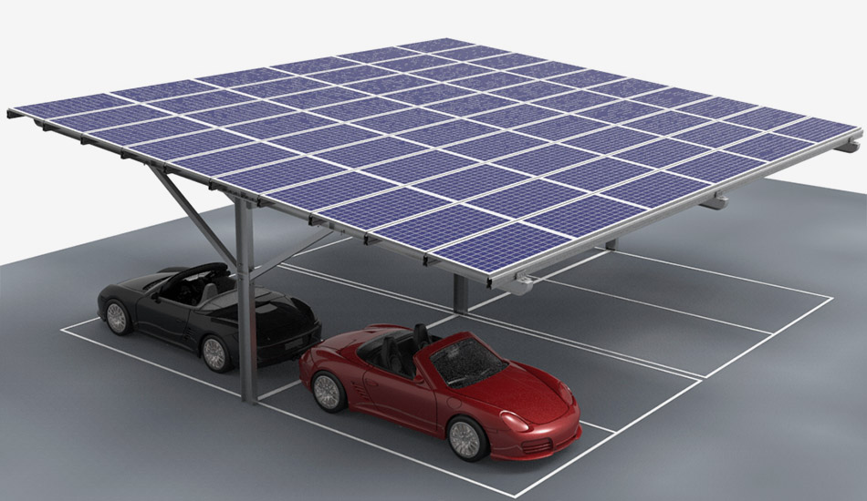 Professional Steel Double Solar Panel Carport Mounting | Tripsolar